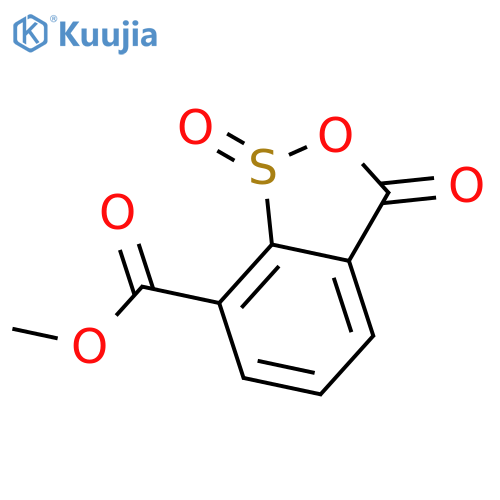 3H-2,1-Benzoxathiole-7-carboxylic acid, 3-oxo-, methyl ester, 1-oxide structure