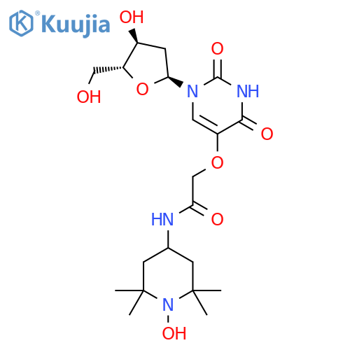 1-Piperidinyloxy,4-[[[[1-(2-deoxy-b-D-erythro-pentofuranosyl)-1,2,3,4-tetrahydro-2,4-dioxo-5-pyrimidinyl]oxy]acetyl]amino]-2,2,6,6-tetramethyl-(9CI) structure