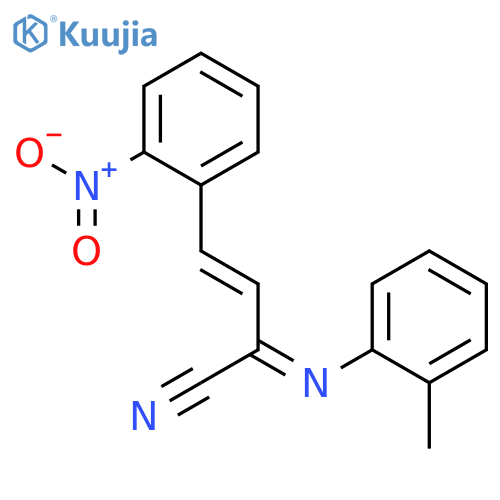 3-Butenenitrile, 2-[(2-methylphenyl)imino]-4-(2-nitrophenyl)- structure