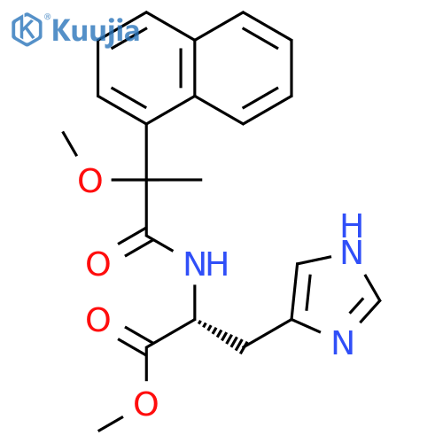 D-HISTIDINE, N-[2-METHOXY-2-(1-NAPHTHALENYL)-1-OXOPROPYL]-, METHYL ESTER structure