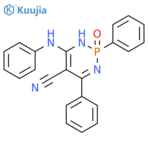 1,3,2-Diazaphosphorine-5-carbonitrile,1,2-dihydro-2,4-diphenyl-6-(phenylamino)-, 2-oxide structure