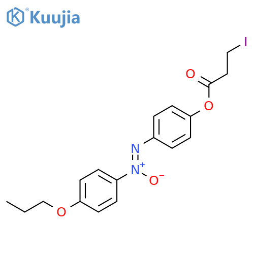 PROPANOIC ACID, 3-IODO-, 4-[(4-PROPOXYPHENYL)AZOXY]PHENYL ESTER structure