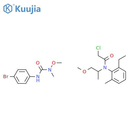 2-chloro-N-(2-ethyl-6-methylphenyl)-N-(1-methoxypropan-2-yl)acetamide - 3-(4-bromophenyl)-1-methoxy-1-methylurea (1:1) structure