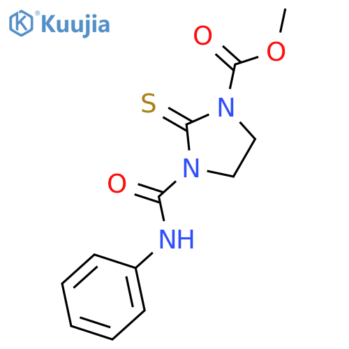 methyl 3-(phenylcarbamoyl)-2-thioxoimidazolidine-1-carboxylate structure