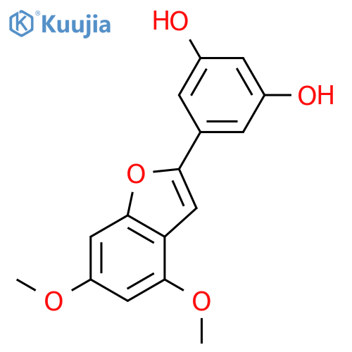 5-(4,6-dimethoxy-1-benzofuran-2-yl)benzene-1,3-diol structure