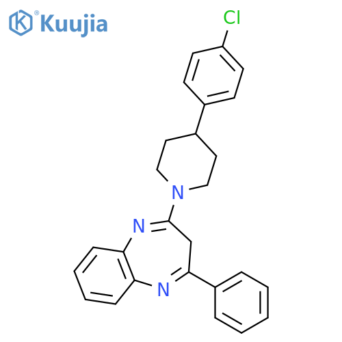 3H-1,5-Benzodiazepine, 2-[4-(4-chlorophenyl)-1-piperidinyl]-4-phenyl- structure