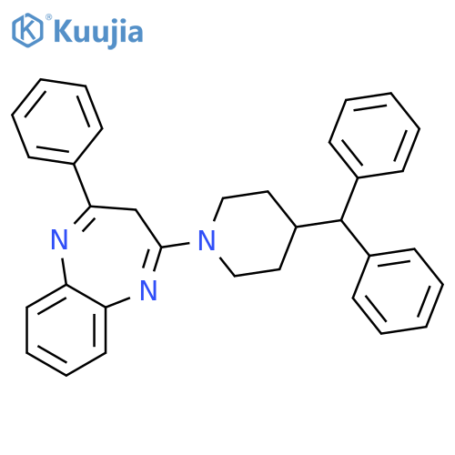 3H-1,5-Benzodiazepine, 2-[4-(diphenylmethyl)-1-piperidinyl]-4-phenyl- structure