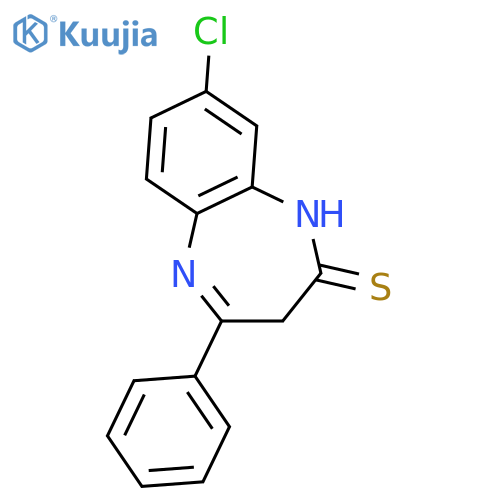 2H-1,5-Benzodiazepine-2-thione, 8-chloro-1,3-dihydro-4-phenyl- structure