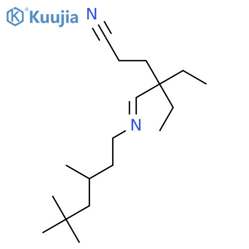Hexanenitrile, 4-ethyl-4-[[(3,5,5-trimethylhexyl)imino]methyl]- structure