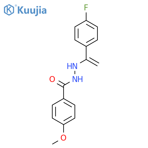 N'-[1-(4-fluorophenyl)ethenyl]-4-methoxybenzohydrazide structure