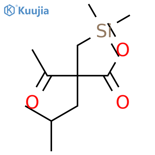 methyl 2-acetyl-4-methyl-2-((trimethylsilyl)methyl)pentanoate structure