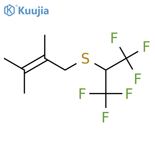 2-Butene, 2,3-dimethyl-1-[[2,2,2-trifluoro-1-(trifluoromethyl)ethyl]thio]- structure