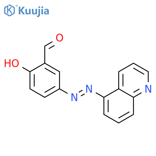 Benzaldehyde, 2-hydroxy-5-(5-quinolinylazo)- structure