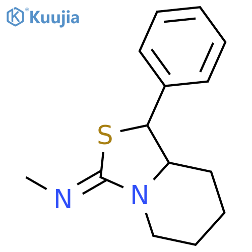 N-[(1R,3Z,8aR)-1-phenylhexahydro[1,3]thiazolo[3,4-a]pyridin-3-ylidene]methanamine structure