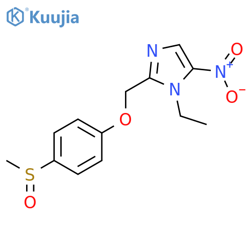 1H-Imidazole, 1-ethyl-2-[[4-(methylsulfinyl)phenoxy]methyl]-5-nitro- structure