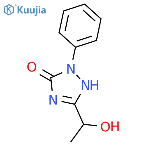 3H-1,2,4-Triazol-3-one, 1,2-dihydro-5-(1-hydroxyethyl)-2-phenyl- structure