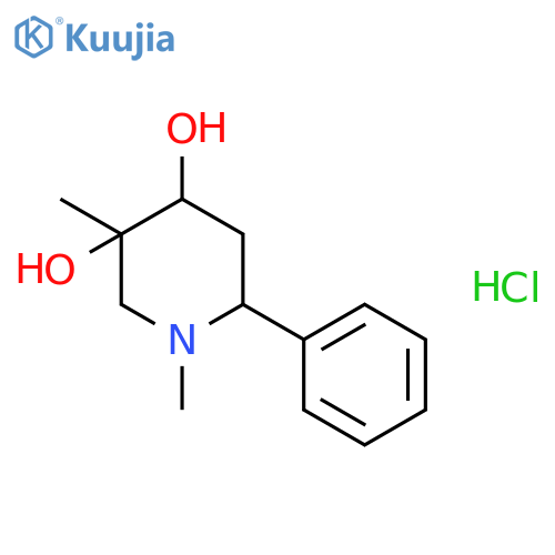 (3S,4S,6S)-1,3-dimethyl-6-phenylpiperidine-3,4-diol hydrochloride structure