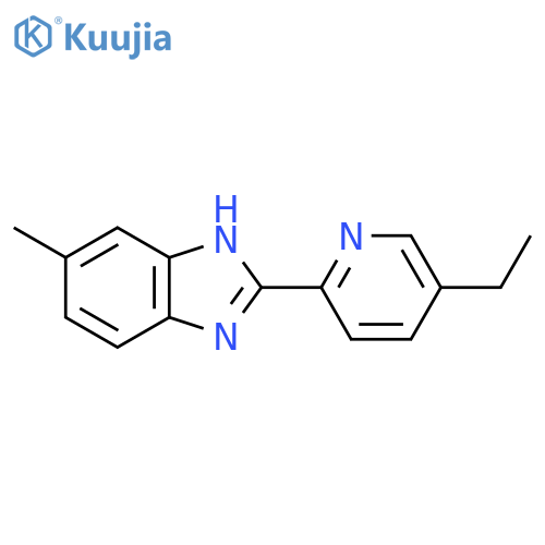 1H-Benzimidazole, 2-(5-ethyl-2-pyridinyl)-5-methyl- structure