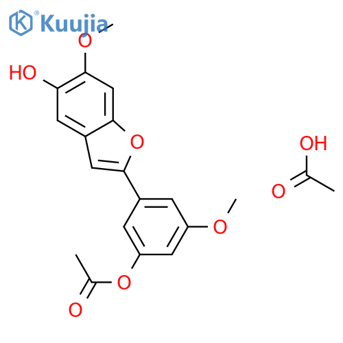 5-Benzofuranol, 2-[3-(acetyloxy)-5-methoxyphenyl]-6-methoxy-, acetate structure