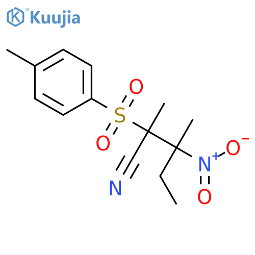 PENTANENITRILE, 2,3-DIMETHYL-2-[(4-METHYLPHENYL)SULFONYL]-3-NITRO- structure