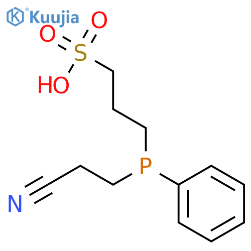 1-PROPANESULFONIC ACID, 3-[(2-CYANOETHYL)PHENYLPHOSPHINO]- structure