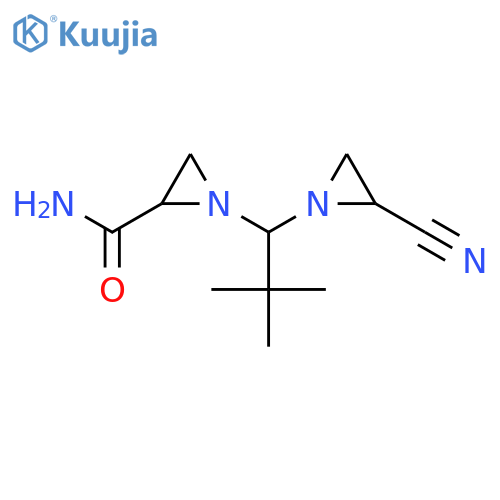 2-AZIRIDINECARBOXAMIDE, 1-[1-(2-CYANO-1-AZIRIDINYL)-2,2-DIMETHYLPROPYL]- structure
