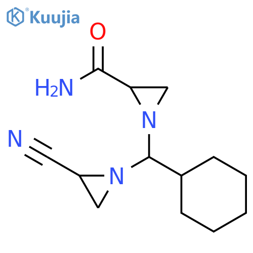2-Aziridinecarboxamide, 1-[(2-cyano-1-aziridinyl)cyclohexylmethyl]- structure