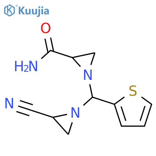 2-AZIRIDINECARBOXAMIDE, 1-[(2-CYANO-1-AZIRIDINYL)-2-THIENYLMETHYL]- structure