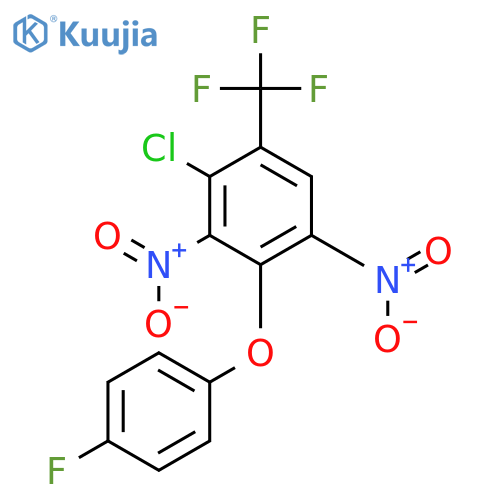 BENZENE, 2-CHLORO-4-(4-FLUOROPHENOXY)-3,5-DINITRO-1-(TRIFLUOROMETHYL)- structure