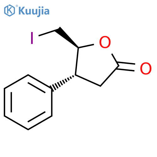 2(3H)-Furanone, dihydro-5-(iodomethyl)-4-phenyl-, (4R,5S)-rel- structure