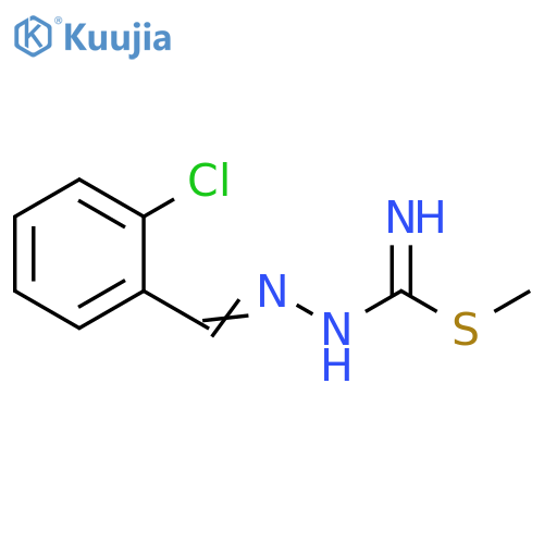 Hydrazinecarboximidothioic acid, 2-[(2-chlorophenyl)methylene]-, methyl ester structure