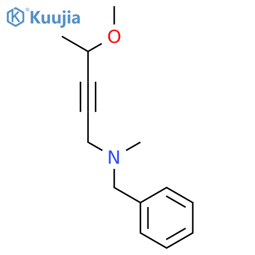 Benzenemethanamine, N-(4-methoxy-2-pentynyl)-N-methyl- structure