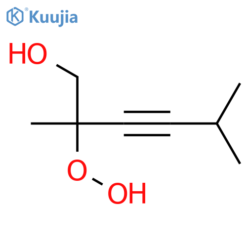 3-HEXYN-1-OL, 2-HYDROPEROXY-2,5-DIMETHYL- structure