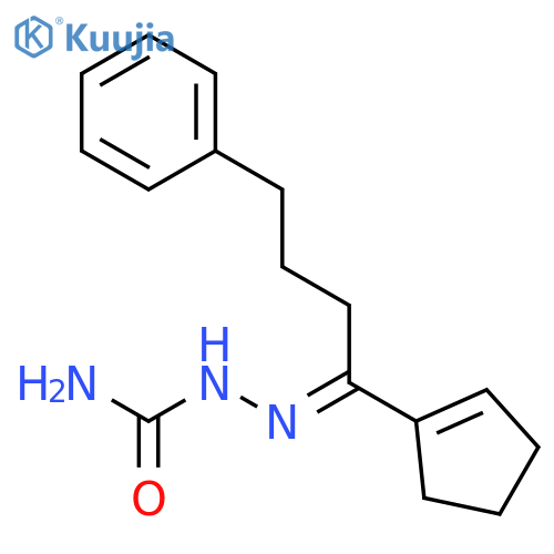 HYDRAZINECARBOXAMIDE, 2-[1-(1-CYCLOPENTEN-1-YL)-4-PHENYLBUTYLIDENE]- structure