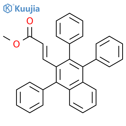 2-Propenoic acid, 3-(1,3,4-triphenyl-2-naphthalenyl)-, methyl ester, (E)- structure