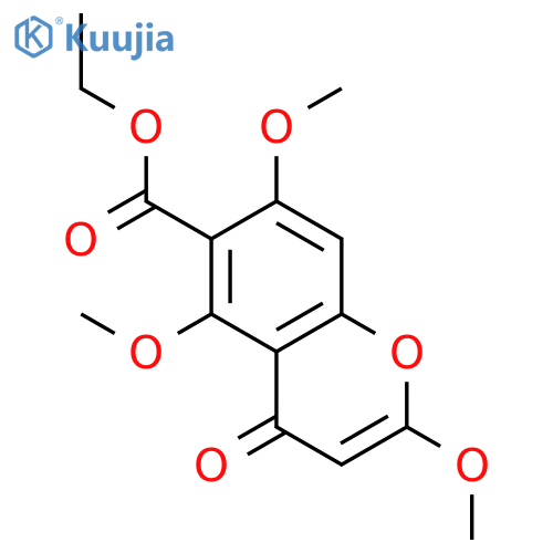 4H-1-Benzopyran-6-carboxylic acid, 2,5,7-trimethoxy-4-oxo-, ethyl ester structure