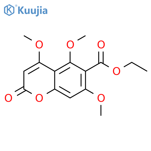 2H-1-BENZOPYRAN-6-CARBOXYLIC ACID, 4,5,7-TRIMETHOXY-2-OXO-, ETHYL ESTER structure