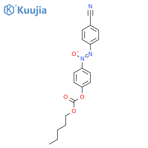 Carbonic acid, 4-[(4-cyanophenyl)-NNO-azoxy]phenyl pentyl ester structure