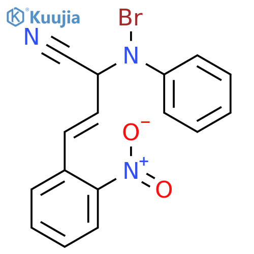 3-BUTENENITRILE, 2-(BROMOPHENYLAMINO)-4-(2-NITROPHENYL)- structure
