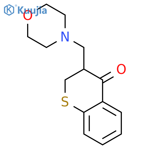 4H-1-Benzothiopyran-4-one, 2,3-dihydro-3-(4-morpholinylmethyl)- structure
