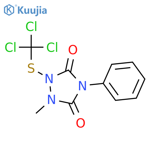 1,2,4-TRIAZOLIDINE-3,5-DIONE, 1-METHYL-4-PHENYL-2-[(TRICHLOROMETHYL)THIO]- structure