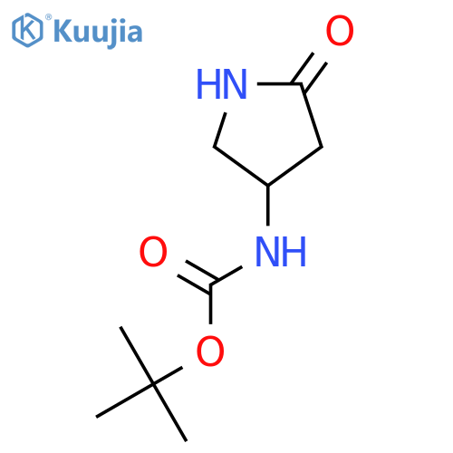 tert-butyl N-[(3S)-5-oxopyrrolidin-3-yl]carbamate structure