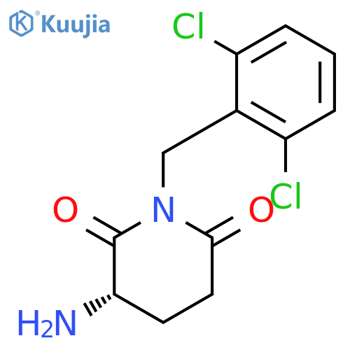 2,6-Piperidinedione, 3-amino-1-[(2,6-dichlorophenyl)methyl]-, (3S)- structure