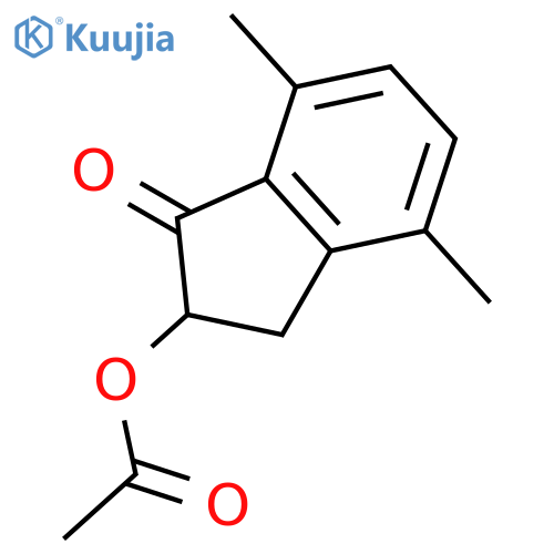 1H-INDEN-1-ONE, 2-(ACETYLOXY)-2,3-DIHYDRO-4,7-DIMETHYL- structure