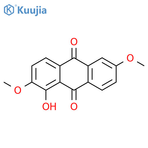 9,10-Anthracenedione, 1-hydroxy-2,6-dimethoxy- structure