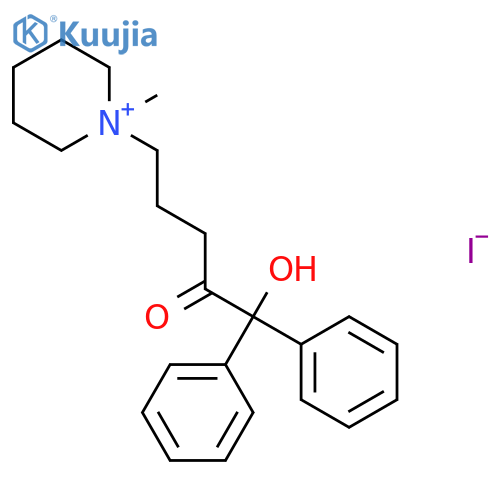 Piperidinium, 1-(5-hydroxy-4-oxo-5,5-diphenylpentyl)-1-methyl-, iodide structure