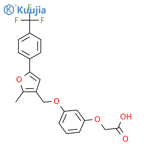 Acetic acid,[3-[[2-methyl-5-[4-(trifluoromethyl)phenyl]-3-furanyl]methoxy]phenoxy]- structure
