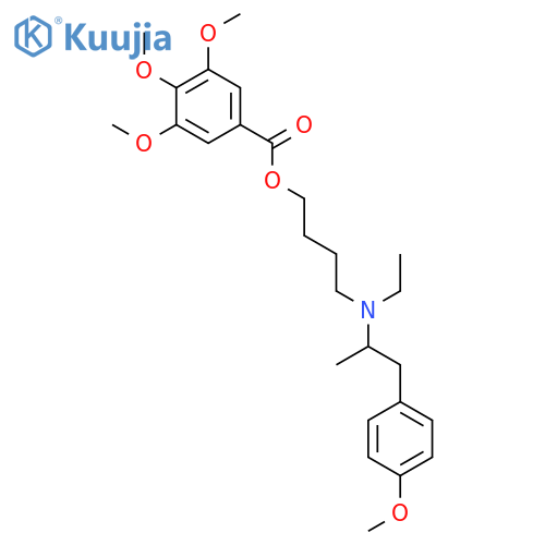 4-{ethyl[2-(4-methoxyphenyl)-1-methylethyl]amino}butyl 3,4,5-trimethoxybenzoate structure
