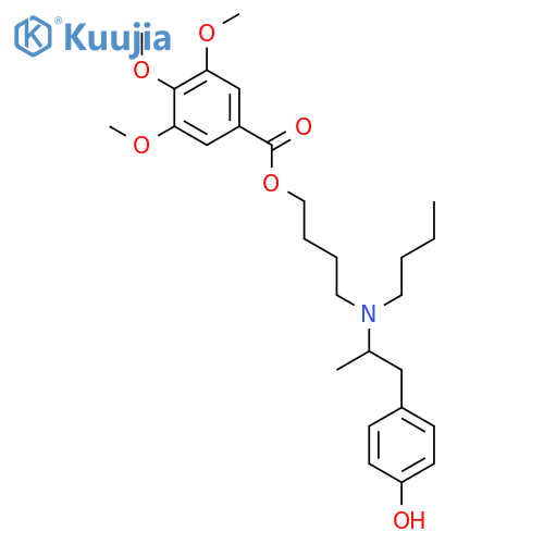 4-{butyl[2-(4-hydroxyphenyl)-1-methylethyl]amino}butyl 3,4,5-trimethoxybenzoate structure