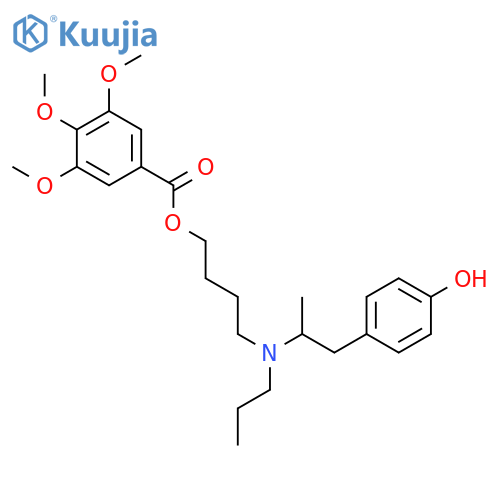 4-{[2-(4-hydroxyphenyl)-1-methylethyl](propyl)amino}butyl 3,4,5-trimethoxybenzoate structure